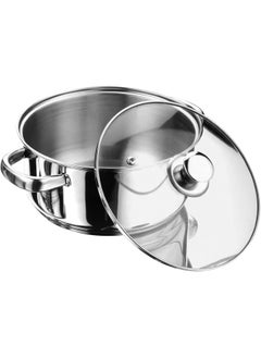 VINOD VINOD STAINLESS STEEL 5 PC COOKWARE SET, VICS05, SAUCEPAN - 16CM WITHOUT LID | CASSEROLE - 20CM WITH GLASS LID | CASSEROLE - 24CM WITH GLASS LID  - Image 4