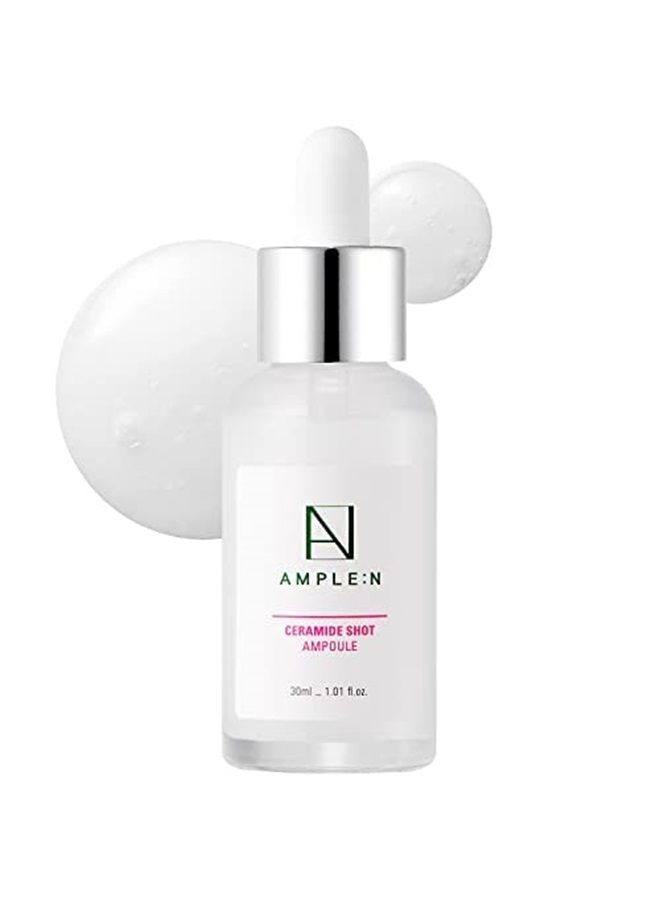 AMPLE:N Ceramide Shot Ampoule – Anti Aging and Hydrating Serum with Ceramide for Deep Moisturization – For Dry & Rough Skin to Reduces Wrinkles & Repairs Skin, 1.01 fl.oz.