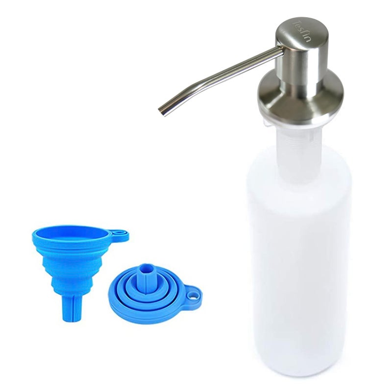 Soap Dispenser for Kitchen Sink Brushed NickelBuilt in Design Sink Soap Dispenser Refill from The Top Stainless Steel Kitchen Soap Pump with 10 floz Bottle 300ml