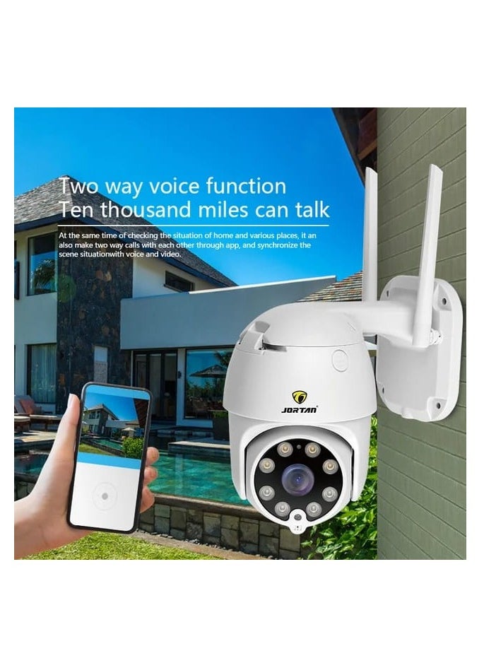 JORTAN 1080P Wireless Indoor Outdoor Wi-Fi PTZ Security Camera, 2 way  Audio, Night Vision,  Motion Detection, IP66 Water and Dustproof, PTZ Control, - pzsku/Z516F0612D1C821FAF6B6Z/45/_/1716626269/05f6883f-6a39-4506-9d84-4c02d81c8af0