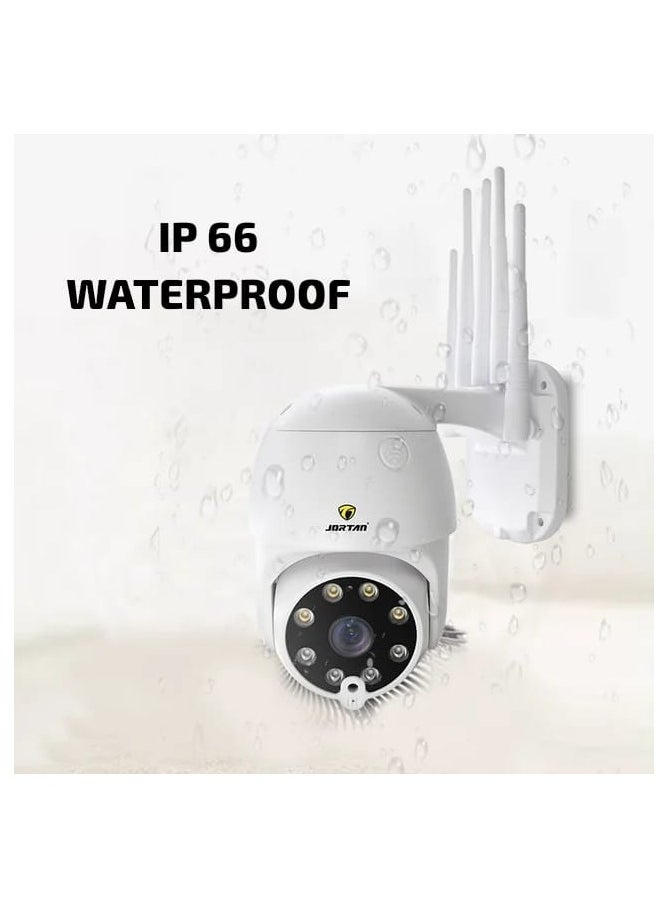 JORTAN 1080P Wireless Indoor Outdoor Wi-Fi PTZ Security Camera, 2 way  Audio, Night Vision,  Motion Detection, IP66 Water and Dustproof, PTZ Control, - pzsku/Z516F0612D1C821FAF6B6Z/45/_/1716626815/005c8e12-c01b-47a9-acb3-37797e39b76d