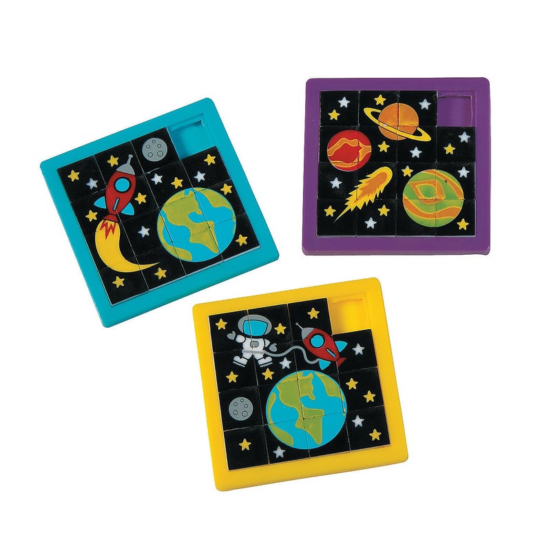 Fun Express Space Slide Puzzles VBS Vacation Bible School SuppliesDecor Toys 12 Pieces - Image 3