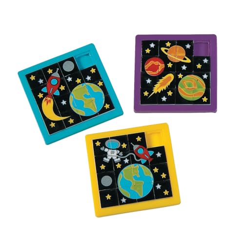 Fun Express Space Slide Puzzles VBS Vacation Bible School SuppliesDecor Toys 12 Pieces - Image 1