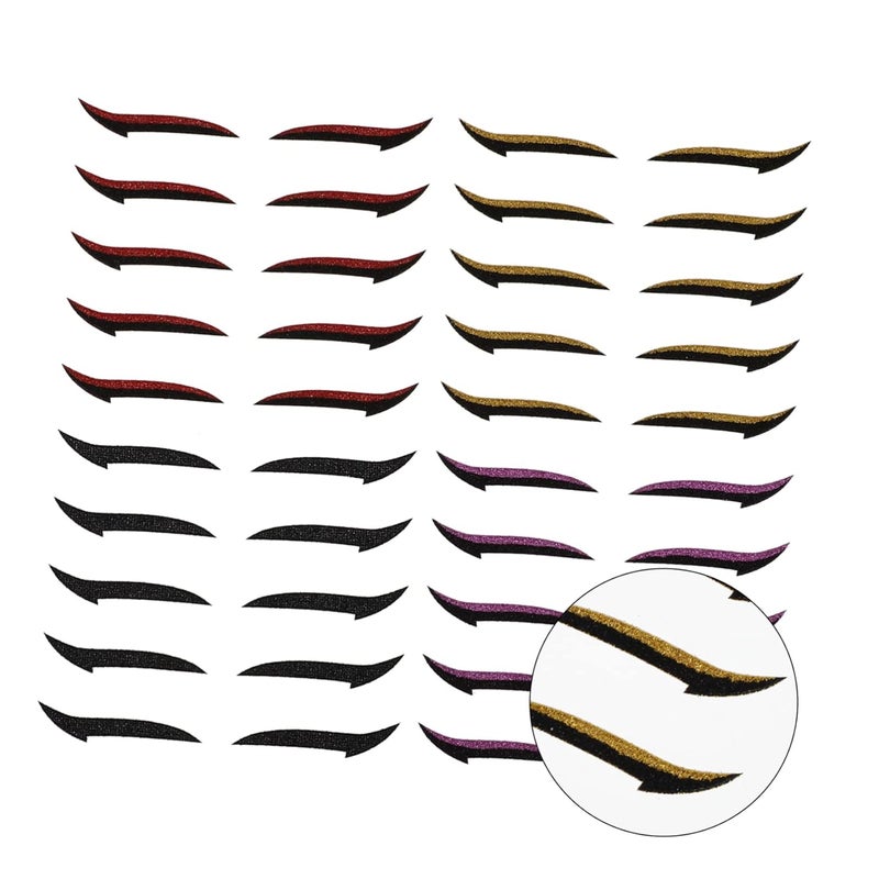 Healeved 20pairs Reusable Self-adhesive Eyeliner Stickers Easy Apply Eyeshadow Tapes for All Eye Shapes Lightweight Makeup for Weddings and Daily Use - Image 3