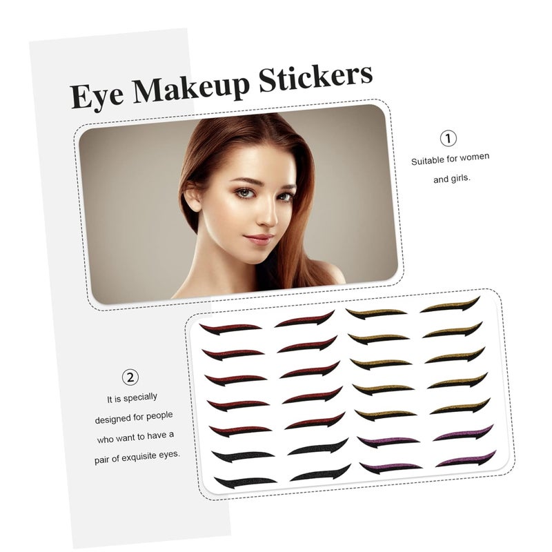 Healeved 20pairs Reusable Self-adhesive Eyeliner Stickers Easy Apply Eyeshadow Tapes for All Eye Shapes Lightweight Makeup for Weddings and Daily Use - Image 2