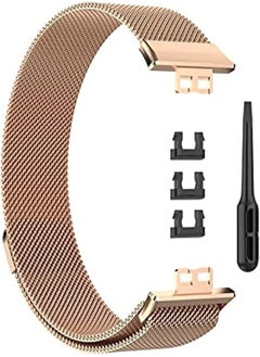 Generic Milanese Replacement Strap for Huawei Watch Fit - Rose Gold 