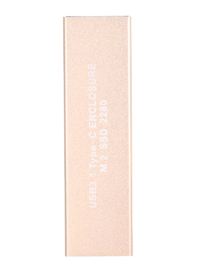 Type-C External Solid State Drive Enclosure Gold - Image 1