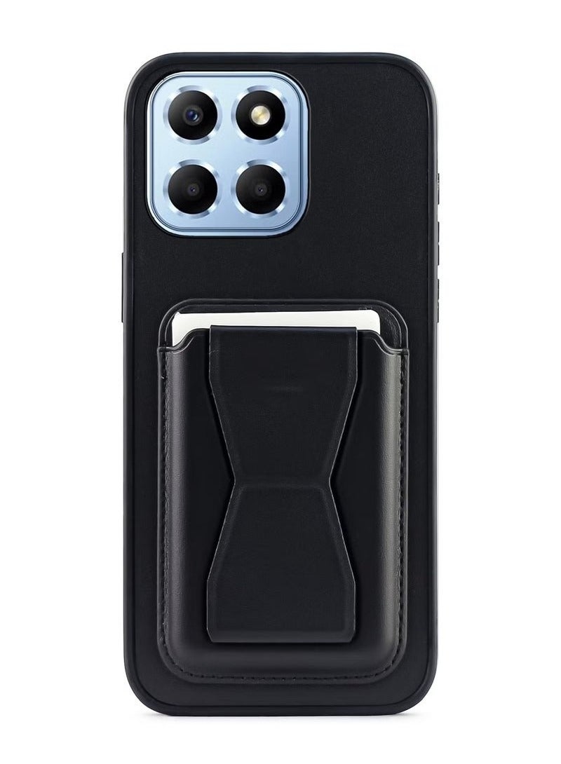Leather Case With TPU Frame, Shockproof Protective with Card Holder Stand Compatible with Phone Honor X7C 