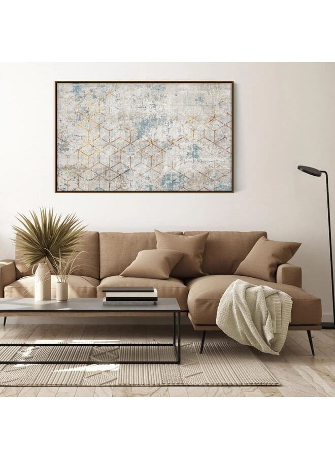 Home Gallery - Simple Abstract Line Art Pattern Retro Carpetramed Wall Art - Image 1