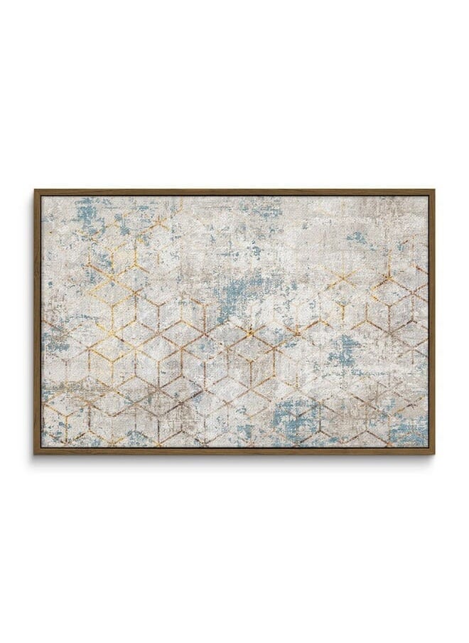 Home Gallery - Simple Abstract Line Art Pattern Retro Carpetramed Wall Art - Image 1