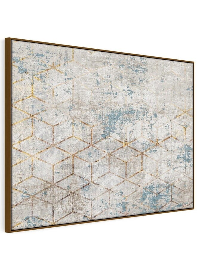 Home Gallery - Simple Abstract Line Art Pattern Retro Carpetramed Wall Art - Image 1