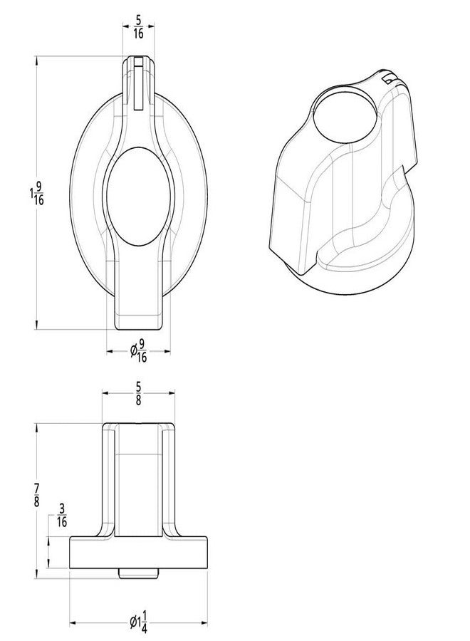 CTW A/C Control Knob with Red Diamond Compatible with Peterbilt 2006+ 379, 389, 388, 387, 386, 384 - Image 3