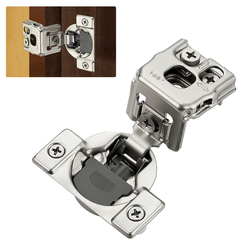 HomeExpert Home Expert 10 Pack 5 Pairs 138 Overlay Soft Close Cabinet Hinges Satin Nickel Stainless Steel Concealed Hinges with 3D SelfClosing for Face Frame Doors Kitchens - Image 2