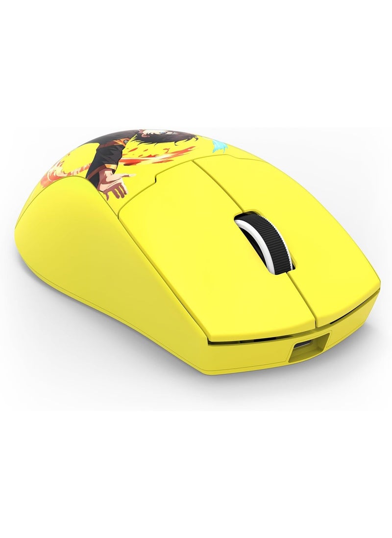 REDRAGON M918AKB 3-Mode Wireless Gaming Mouse, 55G Lightweight 26K DPI Mouse w/Ergonomic Natural Grip Build, Full Programmable Buttons, Software Supports DIY Keybinds & DPI , Yellow  - Image 2