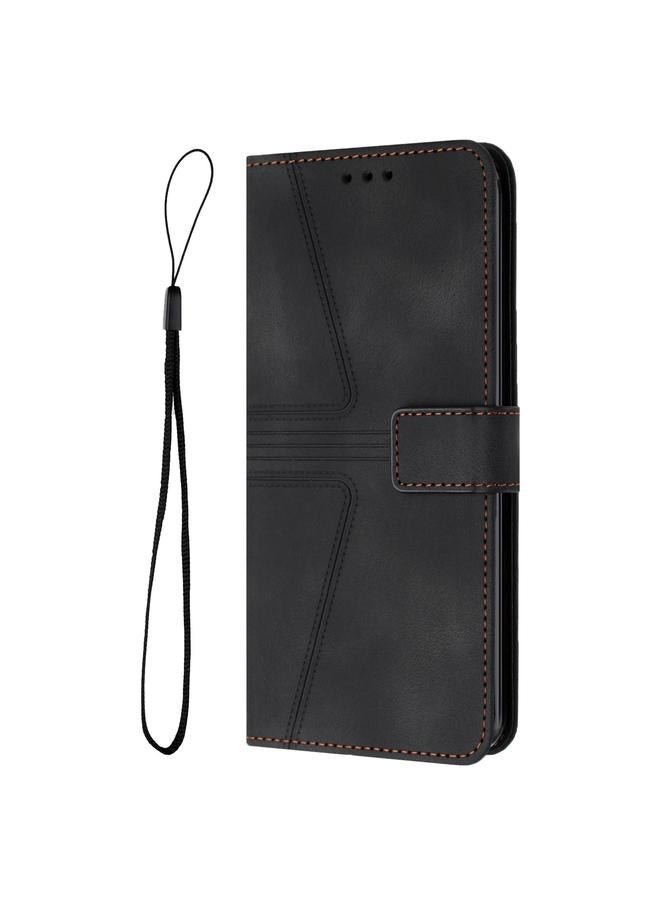 اس-توب جراب لهاتف Redmi Note 14 5G، جراب جلدي بلون سادة مثلث الشكل - Image 3