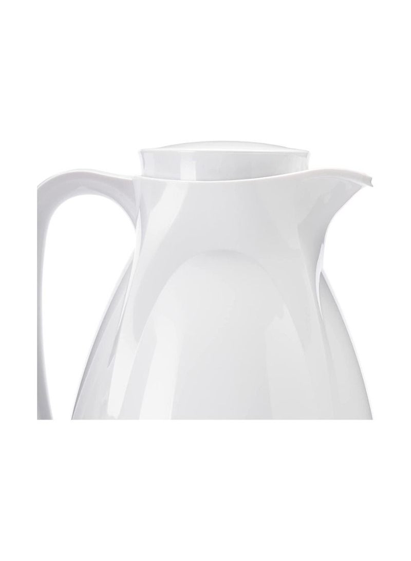 VALK Vacuum Flask with Double Wall Glass (1.5 Liter) | Wide Mouth with Anti-Leakage Cap Double Walled Travel Mug | White Color, 04-353 - Image 2