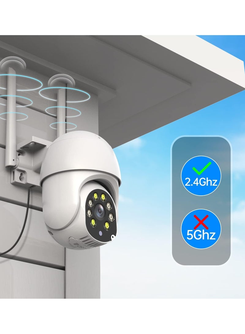 جوان كاميرات مراقبة خارجية لاسلكية JOOAN 3K 5MP، كاميرا PTZ خارجية بزاوية 360 درجة، كاميرا خارجية لاسلكية قابلة للتوصيل، كشف الإنسان، مقاومة للماء IP66، صوت ثنائي الاتجاه، تعمل مع أليكسا (تدعم البلوتوث وواي فاي 2.4 جيجا) - Image 3
