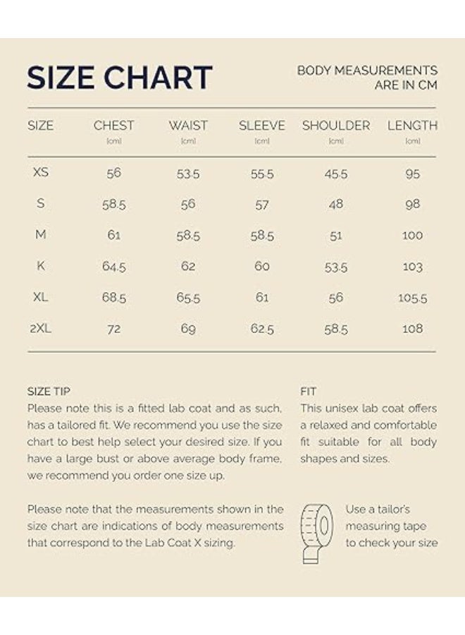 SBC Lab Coat Professional for Men Women Snap Closure Full Length Poly Cotton,Size-L - Image 2