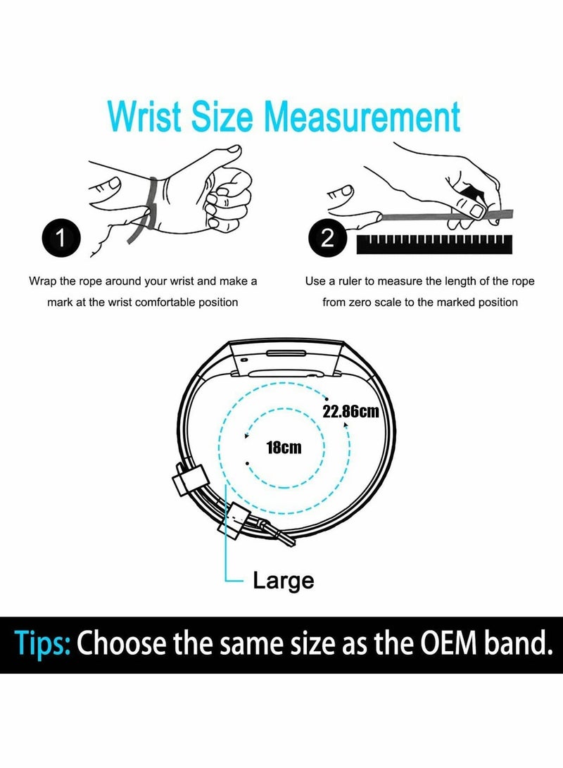 Replacement Bands Compatible with Fitbit Charge 4/3, 3 Pcs Silicone Fitness Sport Wristbands - Image 4