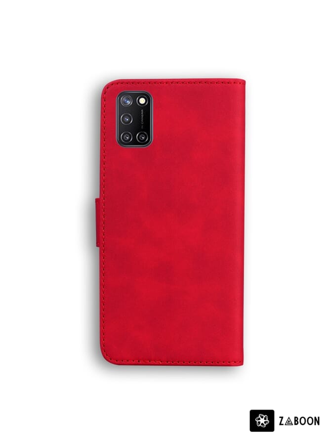 Zaboon Protective Case Cover For OPPO Realme 7I/Realme C17 Skin Feel Pure Color Flip Leather - Image 3