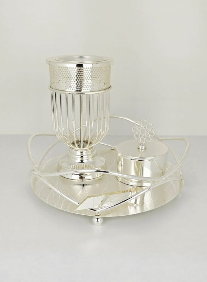 Radin Premium Incense Bakhoor Burner Set with Tray, Safety Tong & Storage Bowl – Elegant Oud & Home Fragrance Gift Set - Image 1