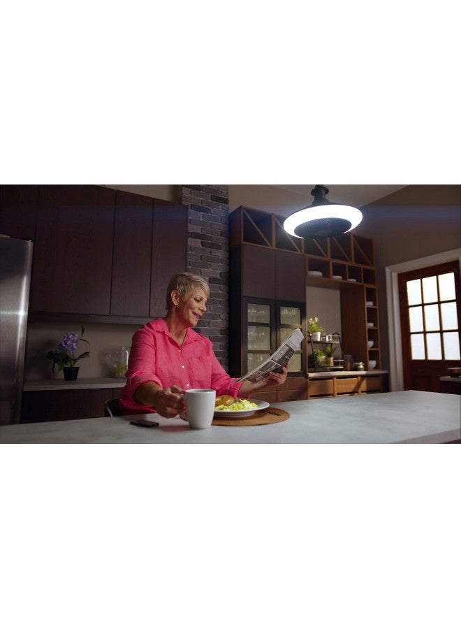 Spark Innovators Breeze Brite Ceiling Fan with LED Light, No Tools - Screw into any light socket 3 Speed Settings, 3 Brightness Settings up to 2100 Lumens Includes Multi Function Remote - Image 2