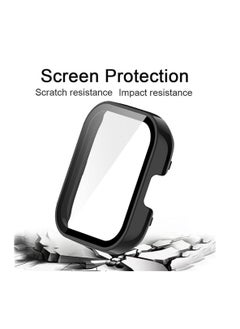 KASTWAVE 2 Pcs Case With Tempered Glass Screen Protector Compatible for Xiaomi Redmi Watch 3, 9H Hardness All-round Protective Cover Ultra-thin Protective PC Case Cover, Black and Yellow  - Image 3