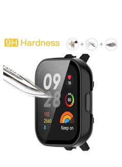 KASTWAVE 2 Pcs Case With Tempered Glass Screen Protector Compatible for Xiaomi Redmi Watch 3, 9H Hardness All-round Protective Cover Ultra-thin Protective PC Case Cover, Black and Yellow  - Image 4