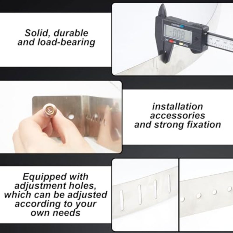 2 Set Seismic Water Heater Strap Kit, Adjustable 38" Front Mount Earthquake Straps for 80 Gallon Water Heater, Expansion Tank Mounting Bracket, Galvanized Stainless Steel, with Installation Accessory - Image 4