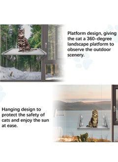 SYOSI Cat Window Hammock, Cat Window Perch for Indoor Cats, Cat Bed Suction Cups Space Saving Pet Resting Seat Safety Cat Shelves, Providing All Around 360° Sunbath for Cats Weighted up to 40lbs  - Image 3