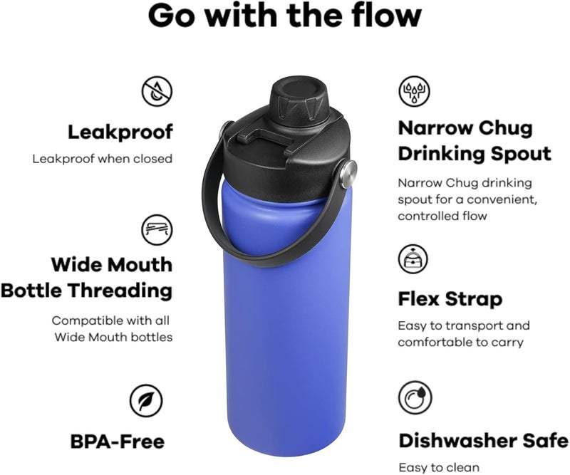 DBIW Lid for Hydro Flask 32 40 oz Wide Mouth, Replacement Lids Compatible with Hydro Flask Wide Mouth Water Bottle, Top Spout Lid with Handle, Wide Mouth Lid Chug Cap Accessories - Image 5