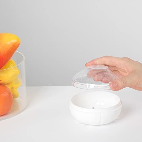 Lxmxgk Vegetable and Fruit Storage Containers for Fridge, BPA Free Fresh reusable Food Savers, Onion Storage Container 、Garlic Saver、Tomato Saver and Lemon Keeper，Refrigerator Vegetable Crisper (Circular) - Image 5