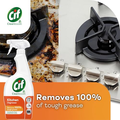 CIF Power & Shine Kitchen Cleaner Spray, Tough Grease & Stain Removal, Suitable for Chimney, Gas Stove, Hob, Tap, Tiles & Sink, 700ml - Image 5