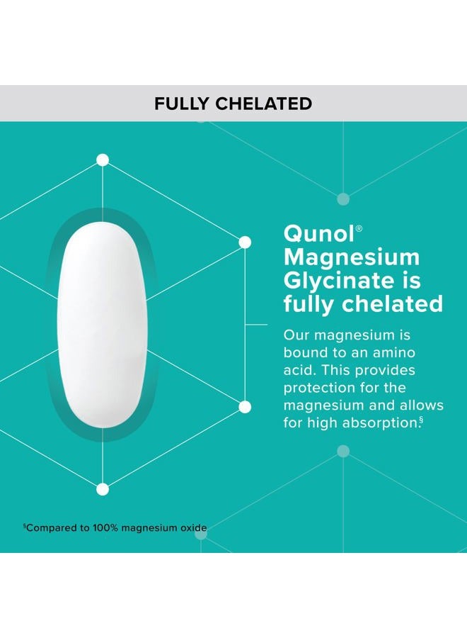Qunol Magnesium Glycinate 300mg, 100% Glycinate Chelated Magnesium Supplement, 150ct Tablets - Image 3