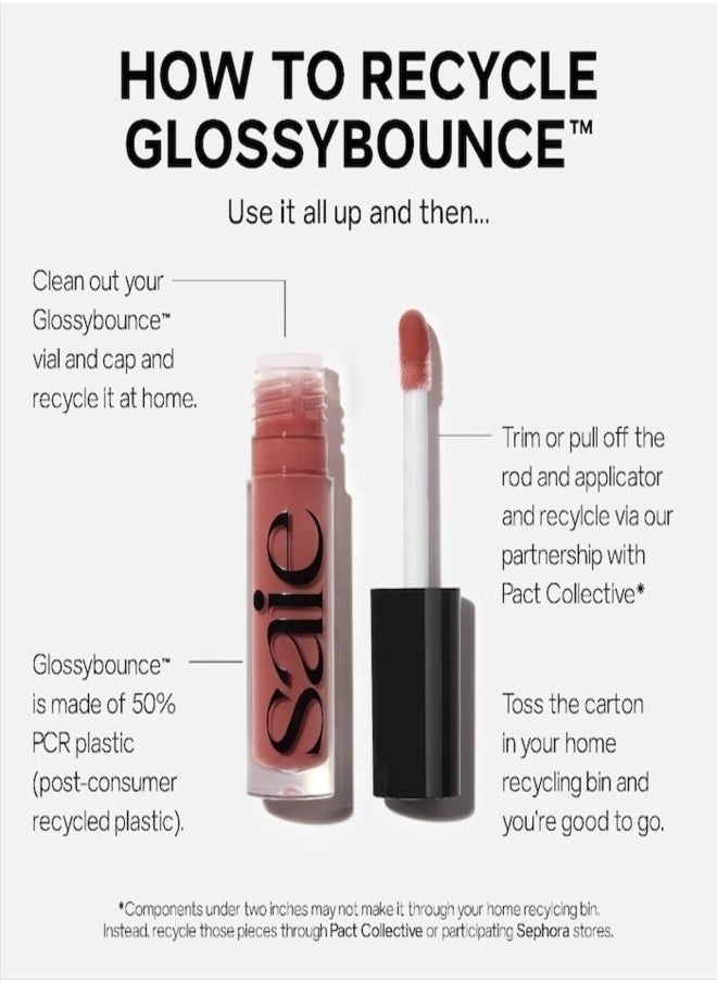 Saie - Saie   Glossy Bounce™  High Shine Lip Gloss -   Bounce - purple ,  Moisturizing Oil Infused, 5ml - Image 1