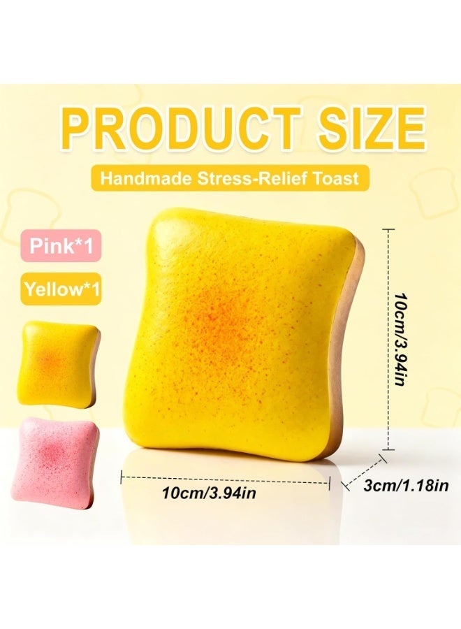 Butter Bread Slow Rising Squishy Toy Soft PU Stress Relief Fidget Squeeze Toy Realistic Toast Sensory Comfort Toy Eid Ramadan Warm Gift For All Ages - Image 3