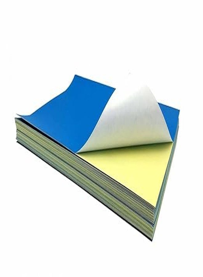 Sehgal Store A4 Sheets Neon Fluorescent Blue Colour Laser Inkjet Printable Self Adhesive Sticky Sticker Craft Labels Paper Pack of 30 Sheets (Blue) - Image 2