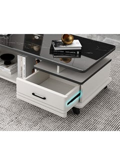keke Multifunctional Modern Living Room Coffee Table With 4mm Toughned Thick Glass top  - Image 2