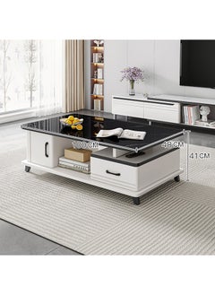 keke Multifunctional Modern Living Room Coffee Table With 4mm Toughned Thick Glass top  - Image 3