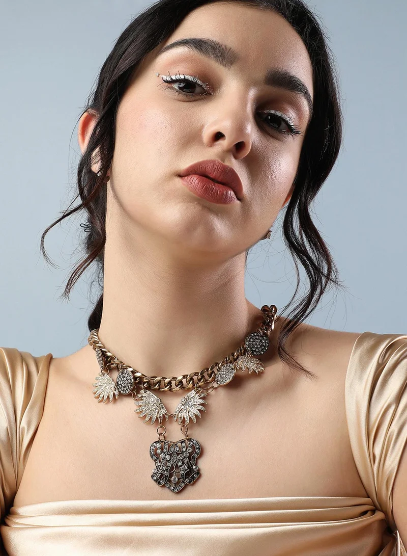 SOHI Designer Statement Stone Artificial Necklace Jewellery