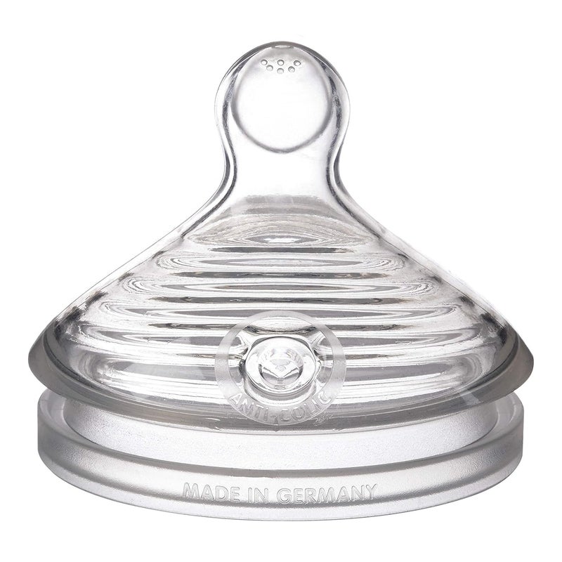 NUK Simply Natural Baby Bottle Nipples  Medium Flow Silicone Extra Soft AntiColic Air System BPAFree Pack of 2 - Image 1