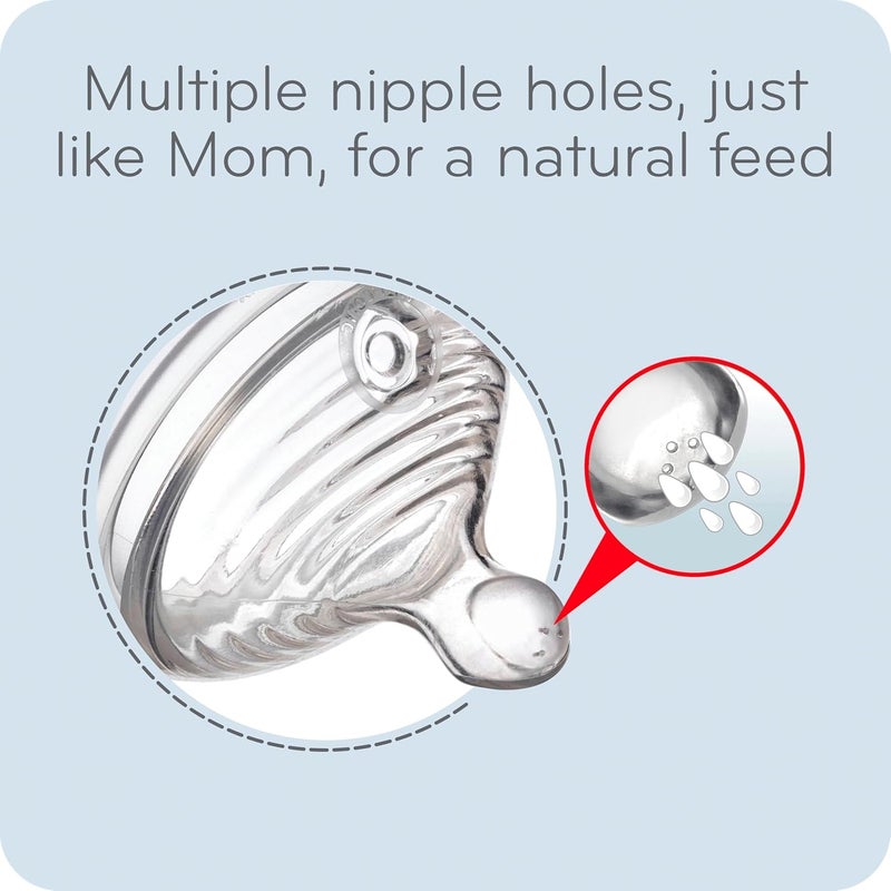 NUK Simply Natural Baby Bottle Nipples  Medium Flow Silicone Extra Soft AntiColic Air System BPAFree Pack of 2 - Image 4