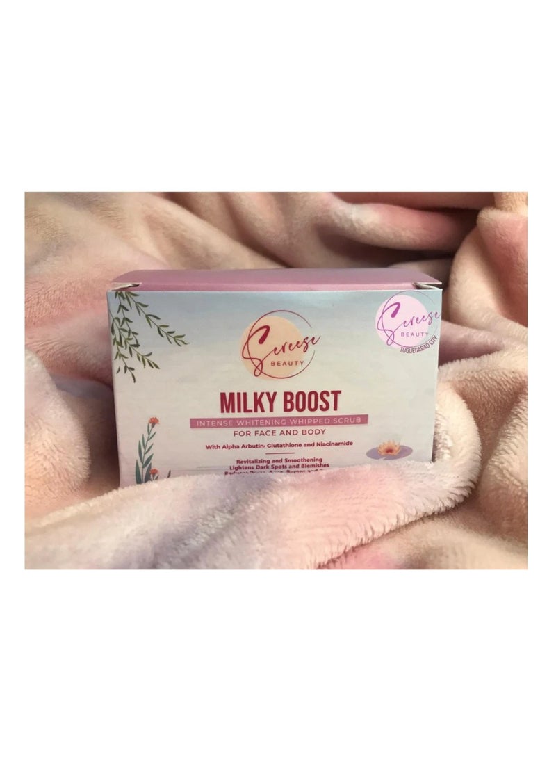 Sereese BEAUTY Milky Boost Intense Whitening Whipped Scrub, Reveal Radiant Skin with Gentle Exfoliation and Scar Reduction, 250g. translate  - Image 4