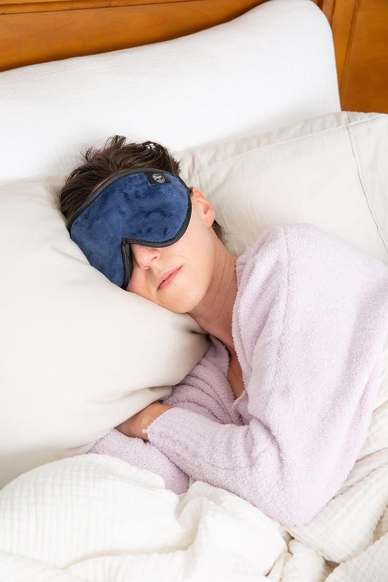Dream Essentials Escape 3D Sleep Mask with Earplugs and Carry Pouch - Navy Blue - Image 5