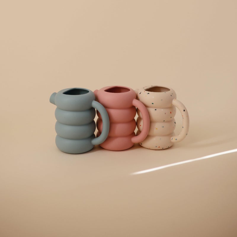 mushie Silicone Watering Can | Bath and Outdoor Play for Toddlers 10 Months+ (Vanilla Confetti) - Image 4