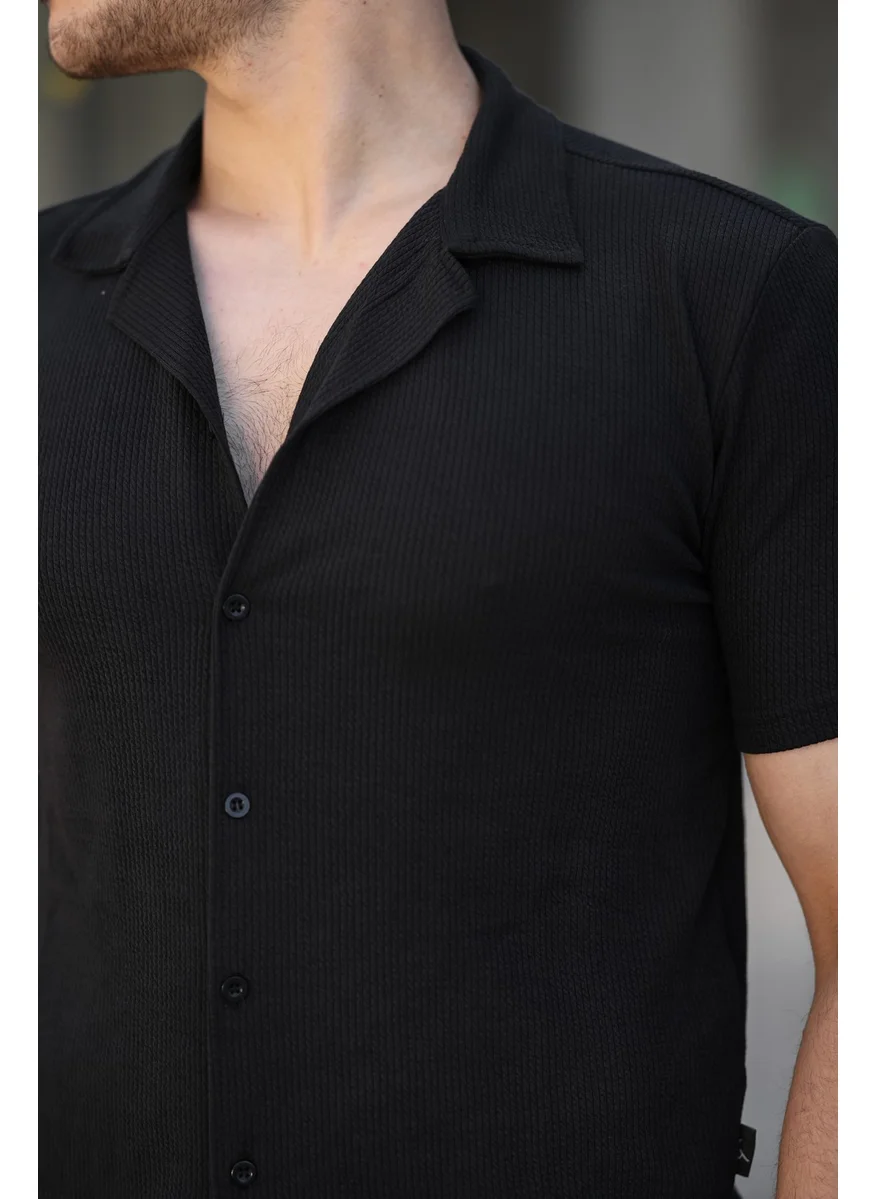 IXIR Slim Striped Men's Shirt Black