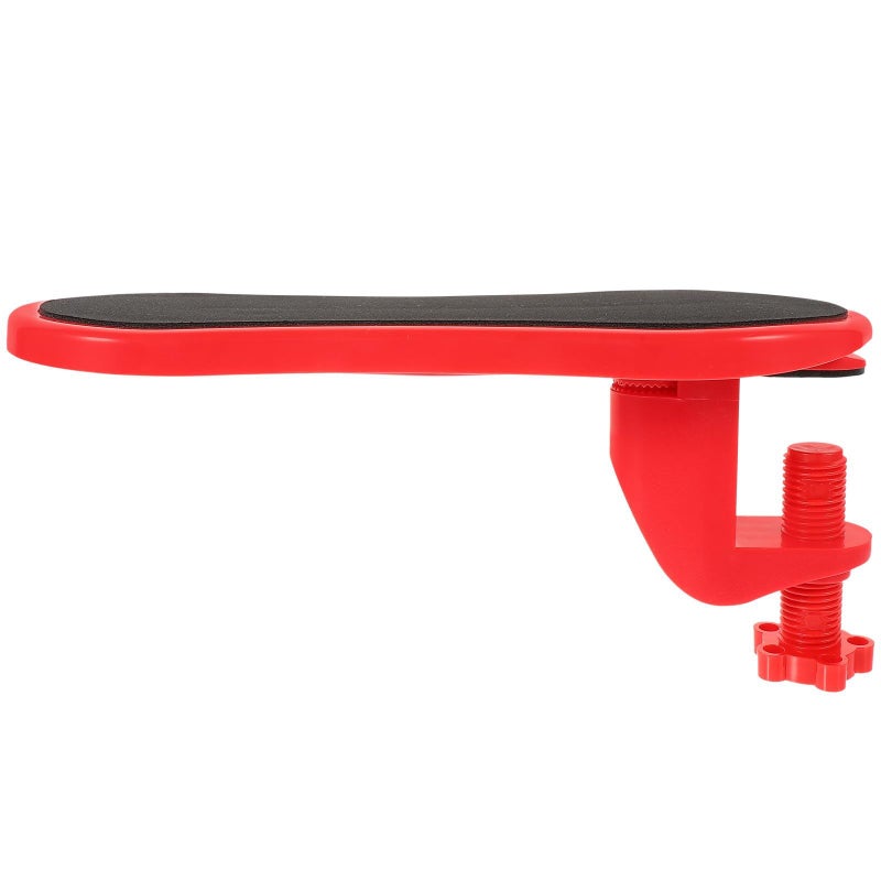 Ergonomic Mouse Pad With Wrist Rest And Arm Support For Desk Non Slip Red Rectangle Fabric Surface Wrist Pad For Computer Keyboard Office Workstation Accessory - Image 2
