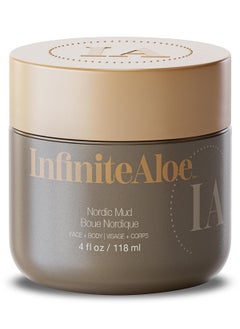 InfiniteAloe InfiniteAloe Nordic Mud Face Mask Skin Care Treatment Peat  Charcoal  Aloe Vera  HA Combined Suitable for All Skin Types  4oz 