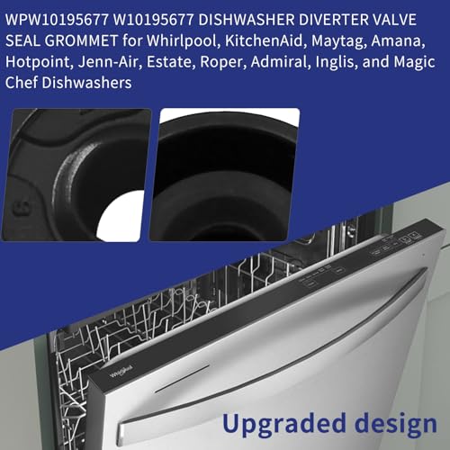 deawater W10195677 WPW10195677 Dishwasher Diverter Valve Seal Grommet 4-Pack, Replacement for Whirlpool, Replaces AP6016787 PS11750080 EAP11750080 - Image 4