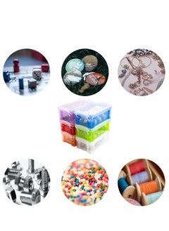 Excefore Small Plastic Box, 4.3" X 2.3" X 1.5" Stackable Mini Plastic Storage Box with Lid, Clear Plastic Organizer Container for Jewelry Beads Small Crafts Items Accessories - 6 Pack  - Image 4